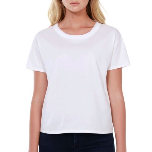 Ladies' Raw-Neck Boxy T-Shirt Thumbnail