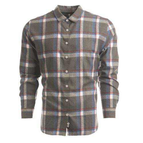 Ladies' Yarn-Dyed Long Sleeve Plaid Flannel Shirt Thumbnail