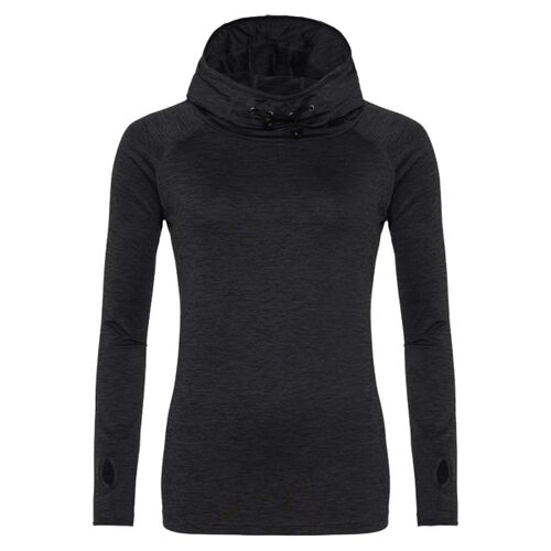 Ladies' Cool Cowl-Neck Long-Sleeve T-Shirt Thumbnail