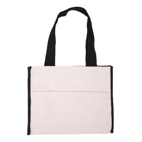 Cotton Gusset Accent Box Tote Bag Thumbnail