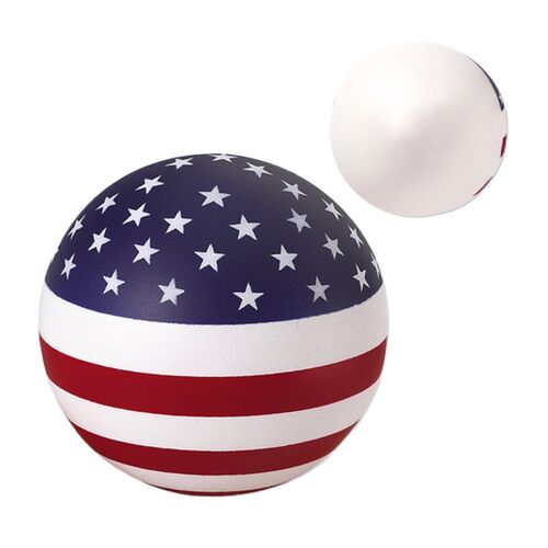 Stars and Stripes Patriotic Round Stress Ball Thumbnail