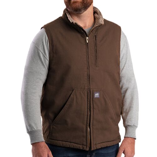 Men's Heartland Sherpa-Lined Washed Duck Vest Thumbnail