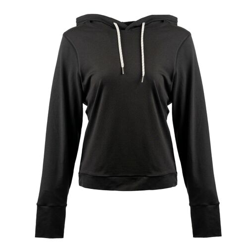 Ladies' Modest Crop Hooded Sweatshirt Thumbnail