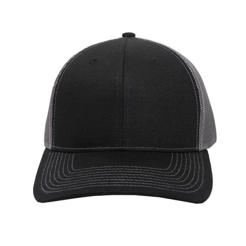 Structured Trucker With Solid Mesh Back Hat Thumbnail