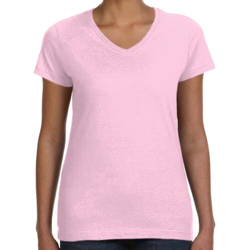 Ladies' V-Neck Fine Jersey T-Shirt Thumbnail
