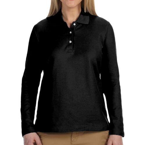 Ladies' Pima Piqué Long-Sleeve Polo Thumbnail