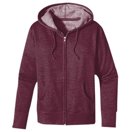 Ladies' Heathered Full-Zip Hooded Sweatshirt Thumbnail