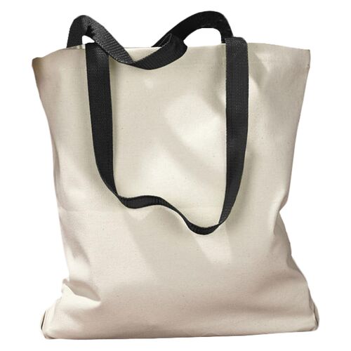 Canvas Tote with Contrasting Handles Thumbnail