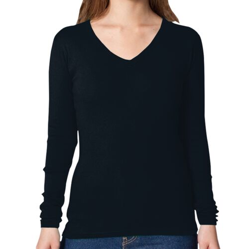 4376 Baby Rib L/S V-Neck Thumbnail