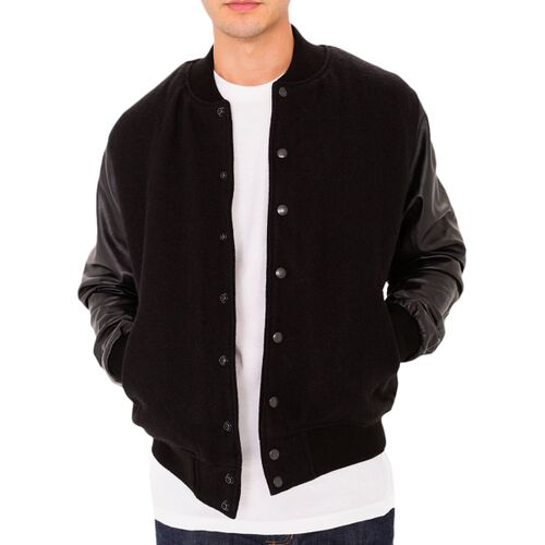 RSAWN402 Wool Club Jacket w/Leather Sleeves Thumbnail