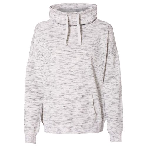 Ladies' Melange Fleece Cowl Neck Sweatshirt Thumbnail