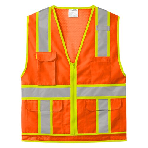 Ansi 107 Class 2 Surveyor Zippered Two Tone Vest Thumbnail