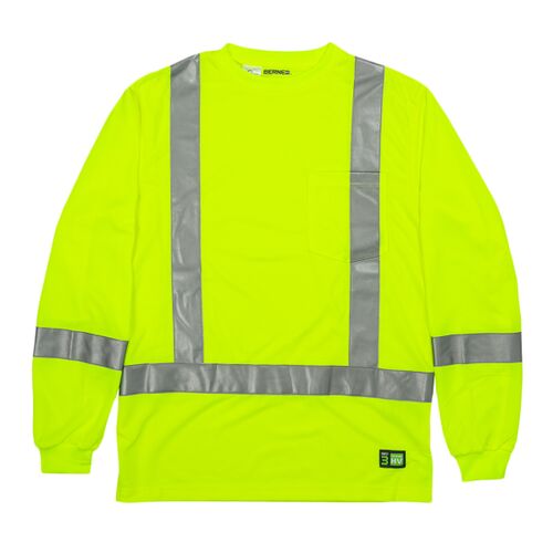 Men's Hi-Vis Class 3 Performance Long Sleeve Pocket T-Shirt Thumbnail