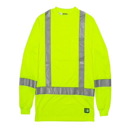 Men's Tall Hi-Vis Class 3 Performance Long Sleeve T-Shirt Thumbnail