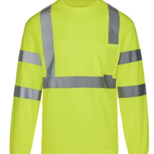 Class 3 Safety Green Long Sleeve T-shirt Thumbnail