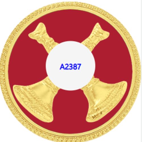 Blackinton Two Bugles BC Red Enameled Hat Pin/Cap Insignia Thumbnail