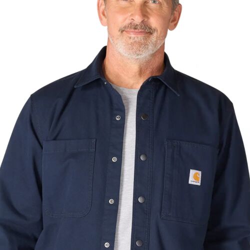 Rugged Flex® Relaxed Fit Canvas Fleece-Lined Snap-Front Shirt Jac Thumbnail