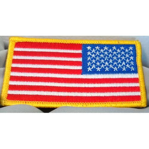 Reverse American Flag Gold Border  Thumbnail