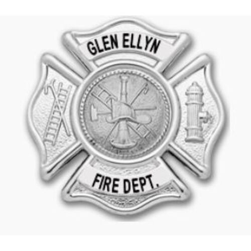 Glen Ellyn Hat Badge Solid Screw Back  Thumbnail