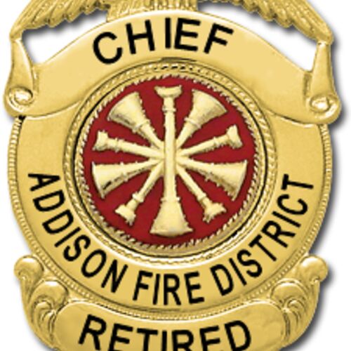 Addison FD Retired  Chief  Badge  Thumbnail