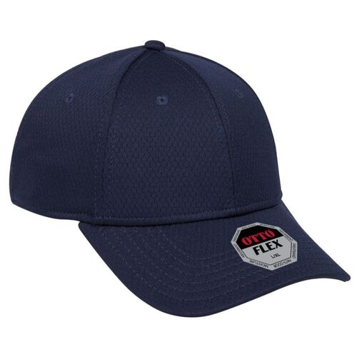 COOL COMFORT STRETCHABLE POLYESTER HONEYCOMB MESH "OTTO FLEX" SIX PANEL LOW PROFILE BASEBALL CAP Thumbnail