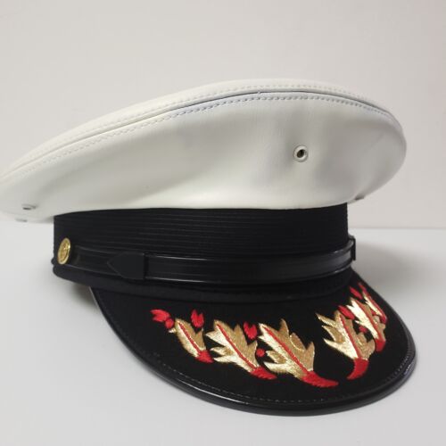 Bayly6FlamesWhiteLeatheretteMilitaryAirCap Thumbnail