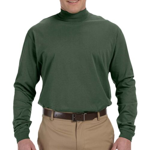 Adult Sueded Cotton Jersey Mock Turtleneck Thumbnail